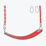 Columpio de Caucho con Cadena Rojo